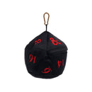D20 Plush Dice Bag - Black & Red