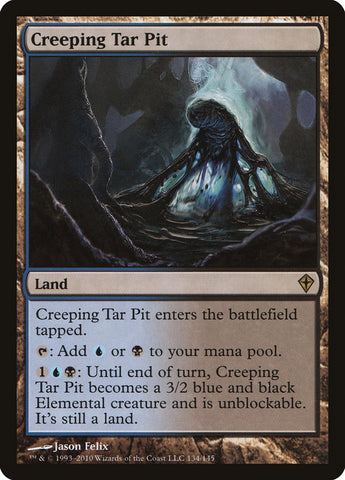 Creeping Tar Pit [Worldwake], MTG Single - Gamers Grove
