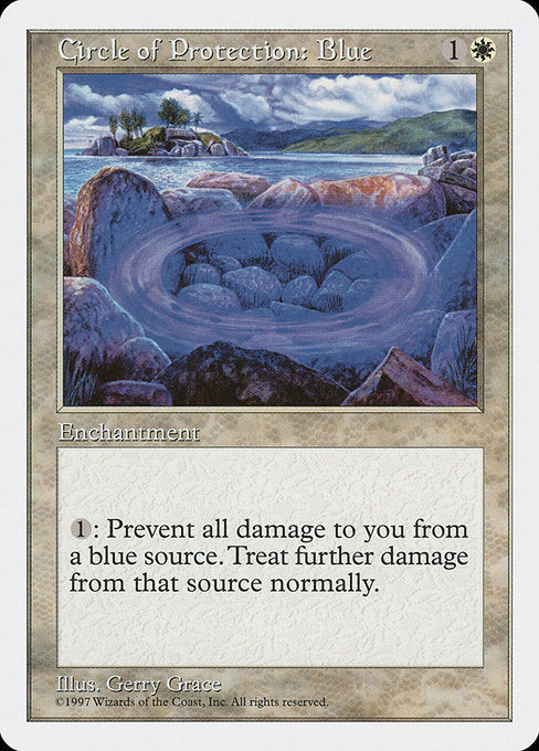 Circle of Protection: Blue [Fifth Edition], MTG Single - Gamers Grove