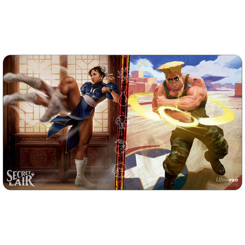 Playmat featuring Chun-Li, Countless Kicks & Guile, Sonic Soldier (Secret Lair February 2022)