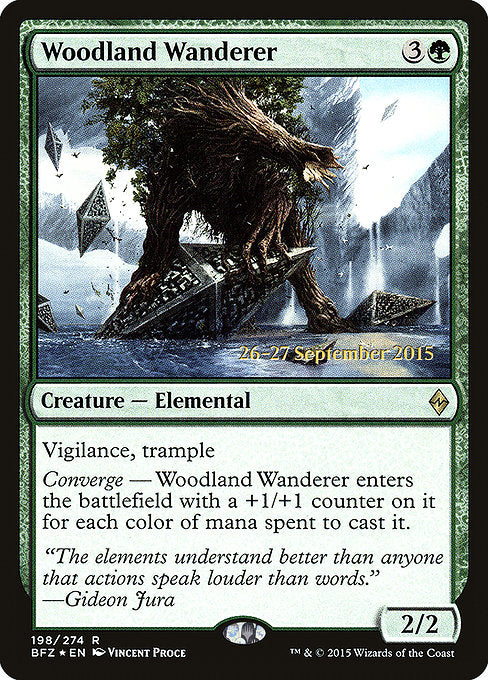 Woodland Wanderer [Battle for Zendikar Promos], MTG Single - Gamers Grove