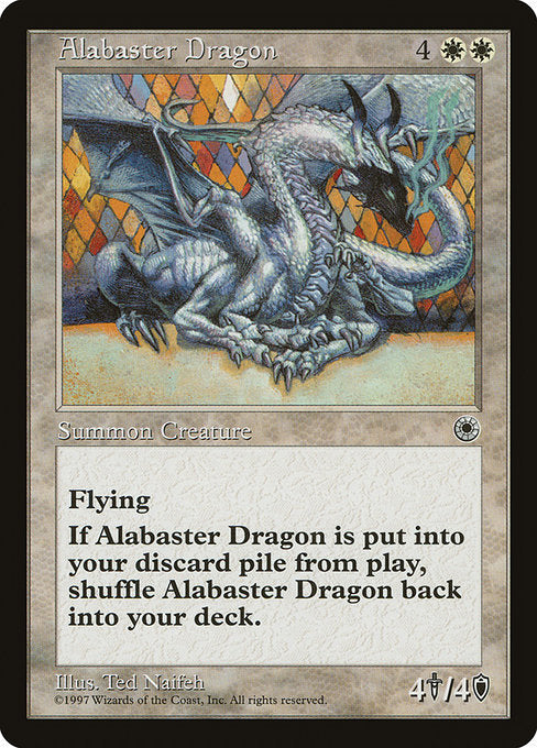Alabaster Dragon [Portal], MTG Single - Gamers Grove