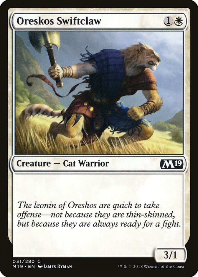 Oreskos Swiftclaw [Core Set 2019], MTG Single - Gamers Grove