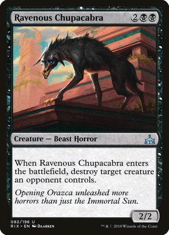 Ravenous Chupacabra [Rivals of Ixalan], MTG Single - Gamers Grove