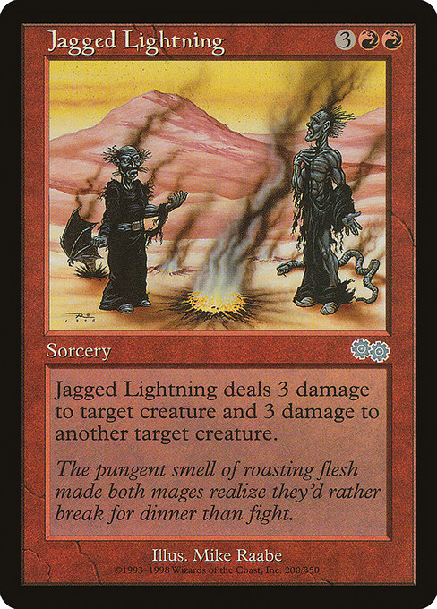 Jagged Lightning [Urza's Saga], MTG Single - Gamers Grove