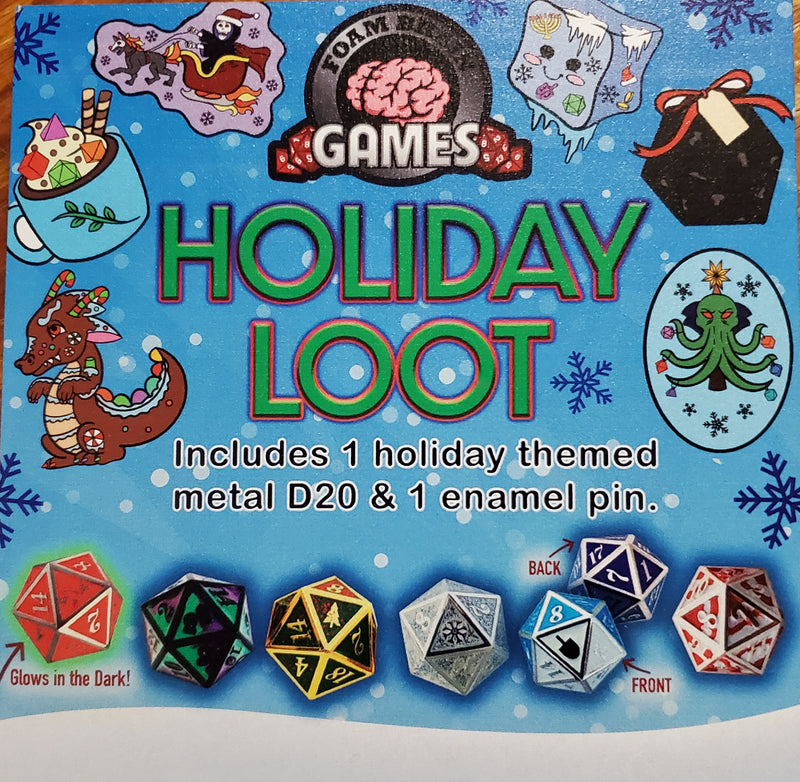 Mystery Loot: Holiday Loot Edition (Holiday Themed D20 & Enamel Pin)