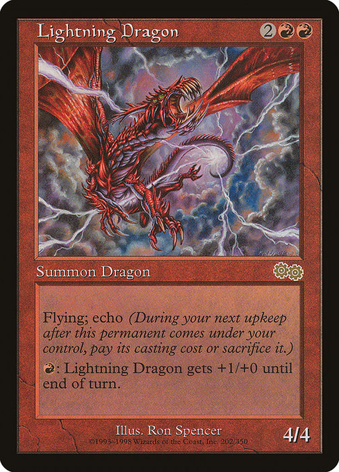 Lightning Dragon [Urza's Saga], MTG Single - Gamers Grove