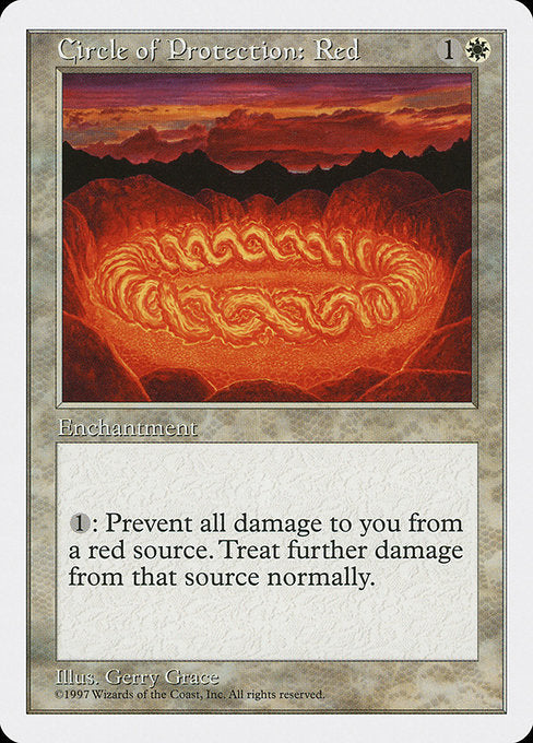Circle of Protection: Red [Fifth Edition], MTG Single - Gamers Grove