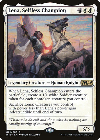 Lena, Selfless Champion [Core Set 2019], MTG Single - Gamers Grove