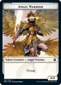 Angel Warrior // Goblin Construct Double-sided Token [Zendikar Rising]