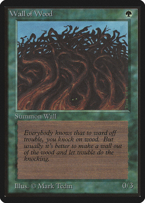 Wall of Wood [Limited Edition Beta], MTG Single - Gamers Grove