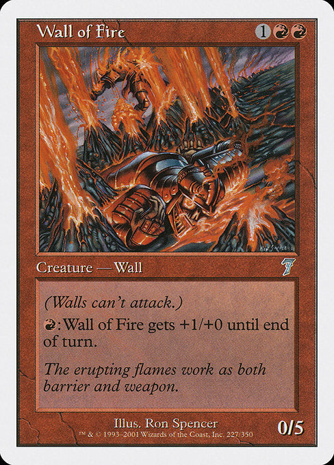 Wall of Fire [Seventh Edition], MTG Single - Gamers Grove