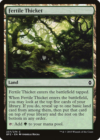 Fertile Thicket [Battle for Zendikar], MTG Single - Gamers Grove