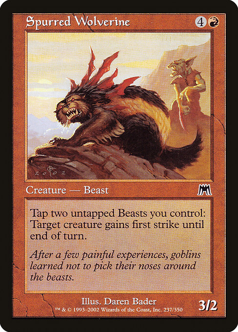 Spurred Wolverine [Onslaught], MTG Single - Gamers Grove
