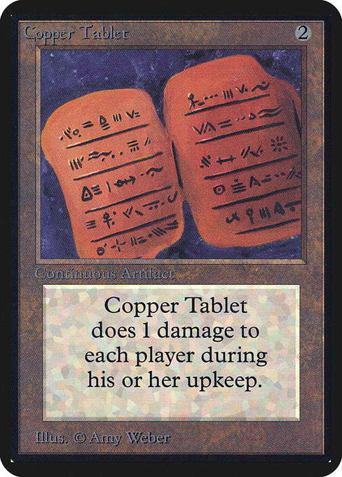 Copper Tablet [Limited Edition Alpha], MTG Single - Gamers Grove