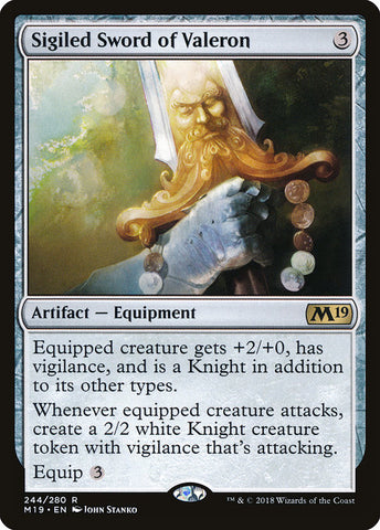 Sigiled Sword of Valeron [Core Set 2019], MTG Single - Gamers Grove