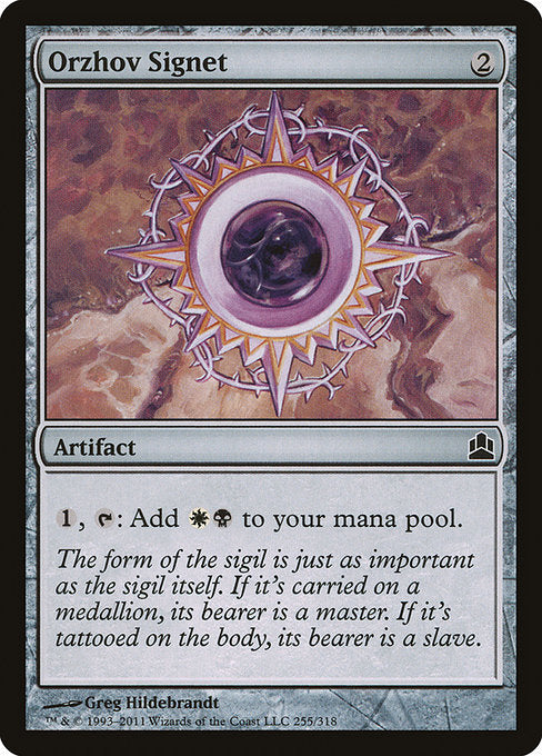 Orzhov Signet [Commander 2011], MTG Single - Gamers Grove