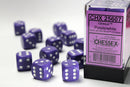 16mm Dice Block: Opaque: Purple/ White (12d6)