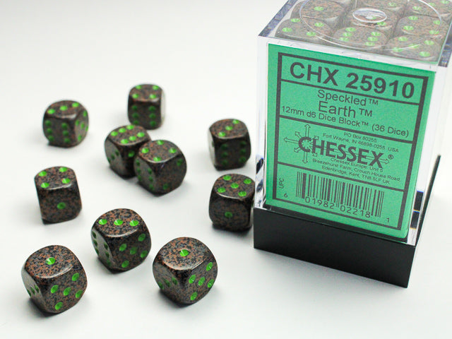 12mm Dice Block Speckled: Earth (36d6)