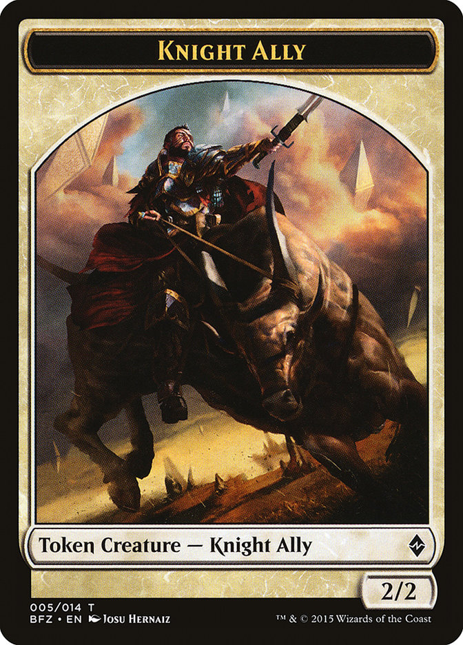 Knight Ally [Battle for Zendikar Tokens], MTG Single - Gamers Grove