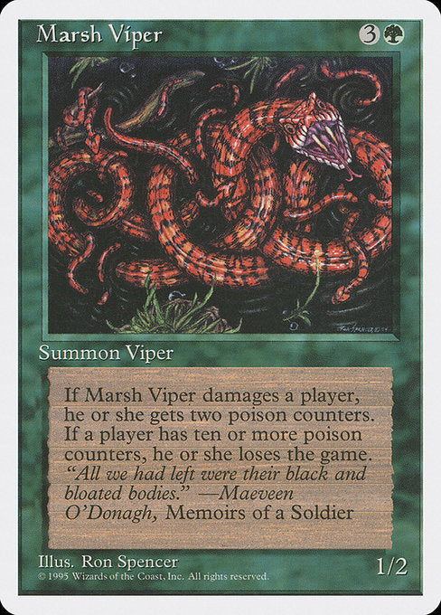 Marsh Viper [Fourth Edition], MTG Single - Gamers Grove
