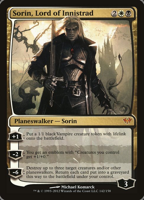 Sorin, Lord of Innistrad [Dark Ascension], MTG Single - Gamers Grove