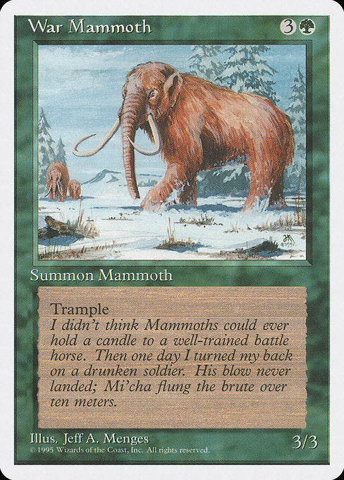 War Mammoth [Fourth Edition], MTG Single - Gamers Grove