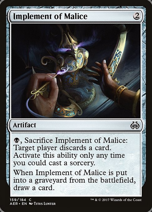 Implement of Malice [Aether Revolt], MTG Single - Gamers Grove
