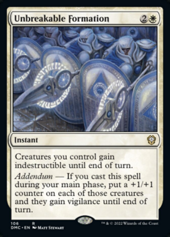 Unbreakable Formation [Dominaria United Commander]