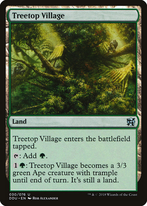 Treetop Village [Duel Decks: Elves vs. Inventors], MTG Single - Gamers Grove