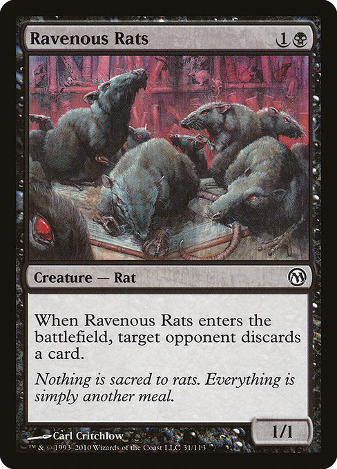 Ravenous Rats [Duels of the Planeswalkers], MTG Single - Gamers Grove