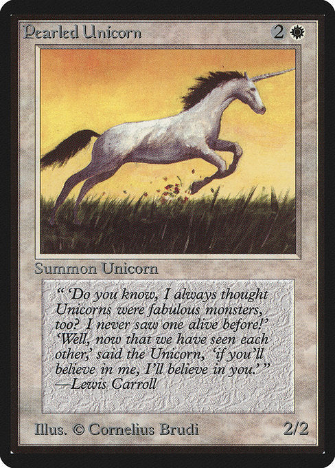 Pearled Unicorn [Limited Edition Beta], MTG Single - Gamers Grove