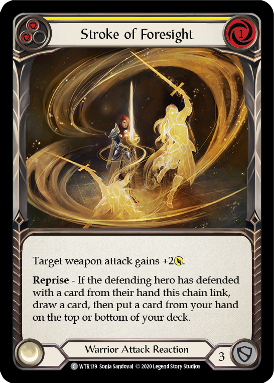 Stroke of Foresight (Yellow) [WTR139] Unlimited Edition Rainbow Foil