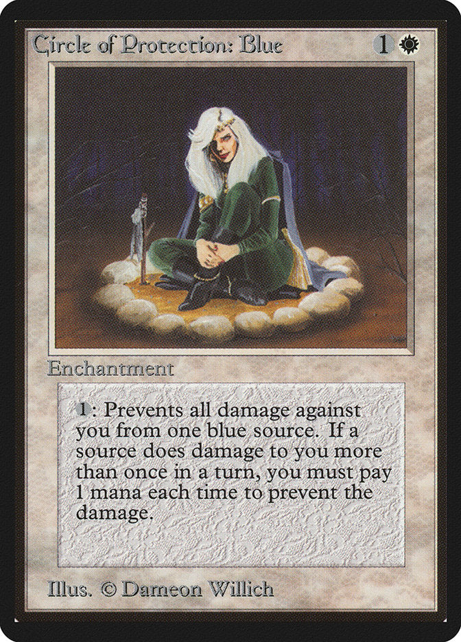 Circle of Protection: Blue [Limited Edition Beta], MTG Single - Gamers Grove
