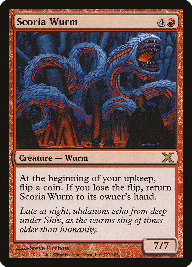 Scoria Wurm [Tenth Edition], MTG Single - Gamers Grove