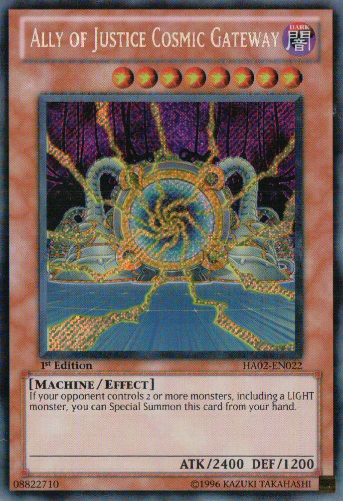 Ally of Justice Cosmic Gateway [HA02-EN022] Secret Rare