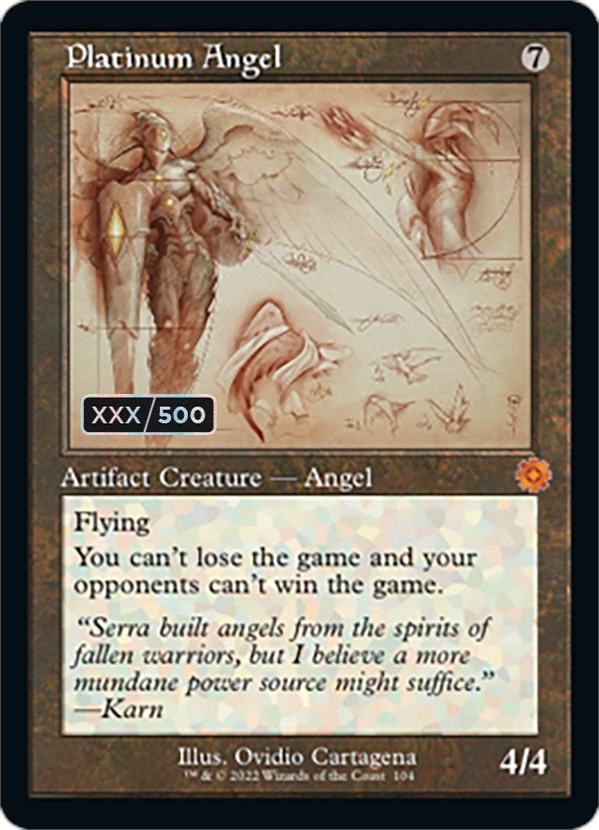 Platinum Angel (Retro Schematic) (Serial Numbered) [The Brothers' War Retro Artifacts]