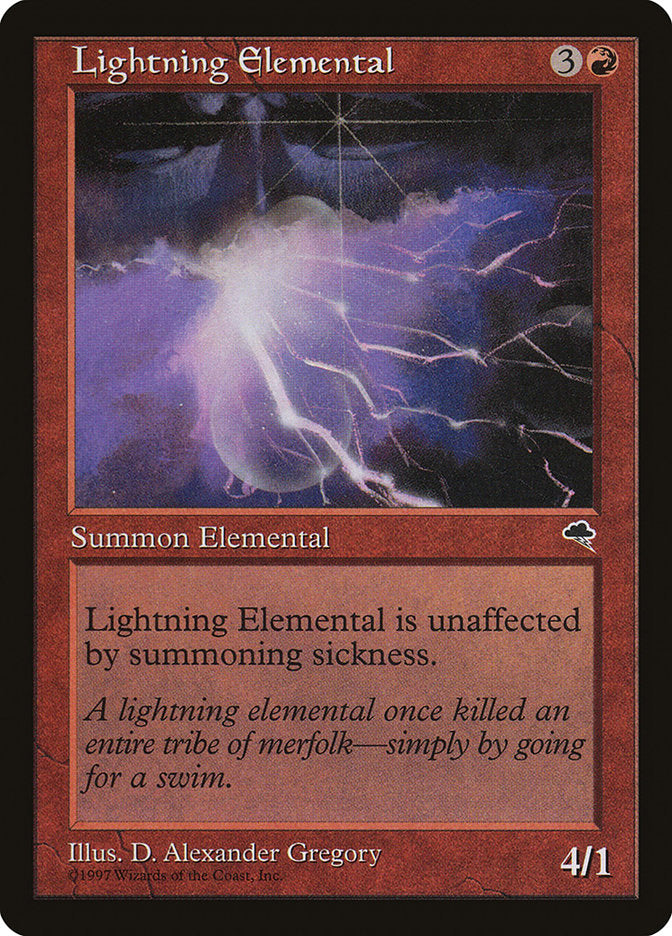 Lightning Elemental [Tempest], MTG Single - Gamers Grove