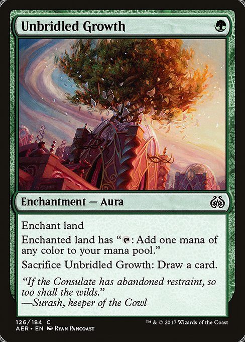 Unbridled Growth [Aether Revolt], MTG Single - Gamers Grove