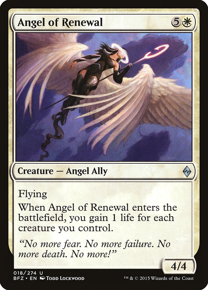 Angel of Renewal [Battle for Zendikar], MTG Single - Gamers Grove