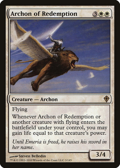 Archon of Redemption [Worldwake], MTG Single - Gamers Grove