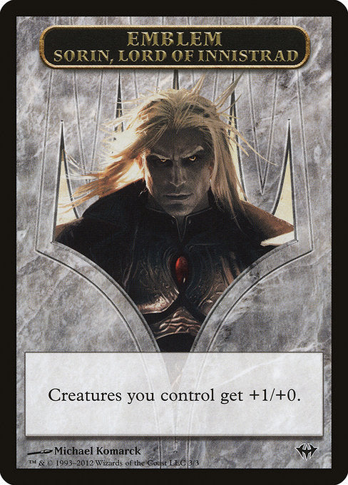 Sorin, Lord of Innistrad Emblem [Dark Ascension Tokens], MTG Single - Gamers Grove