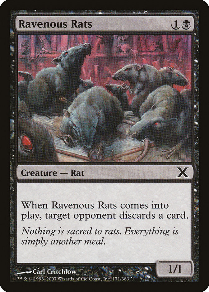 Ravenous Rats [Tenth Edition], MTG Single - Gamers Grove