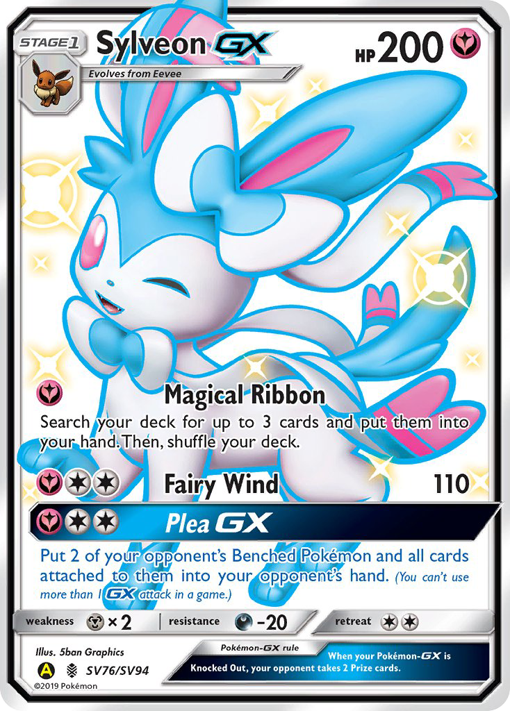 hidden fates shiny pokemon cards Sylveon GX (SV76/SV94) [Sun & Moon: Hidden Fates