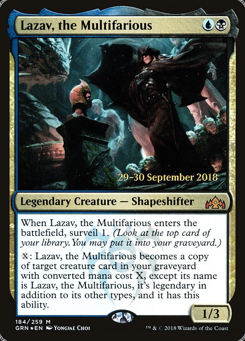 Lazav, the Multifarious [Guilds of Ravnica Promos], MTG Single - Gamers Grove