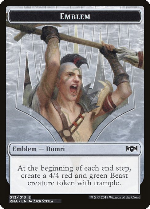 Domri, Chaos Bringer Emblem [Ravnica Allegiance Tokens]
