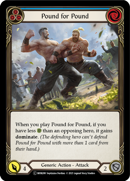 Pound for Pound (Blue) (Rainbow Foil) [U-MON280-RF] Unlimited Edition Rainbow Foil
