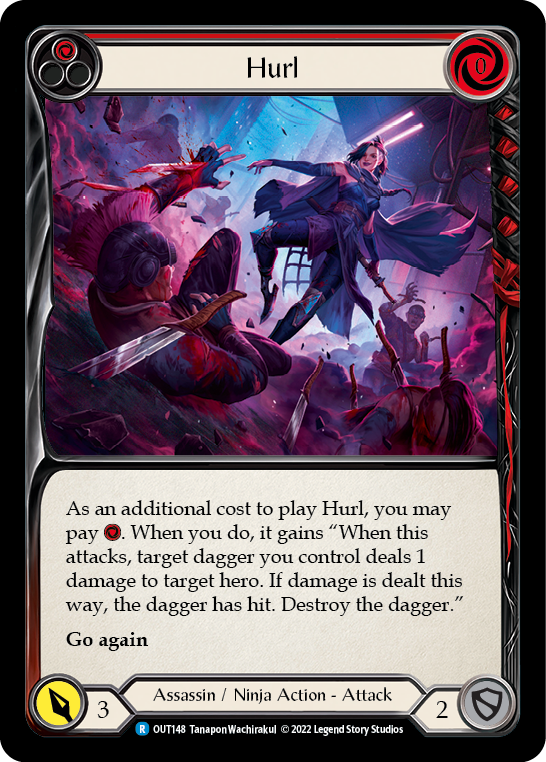 Hurl (Red) [OUT148] (Outsiders)  Rainbow Foil