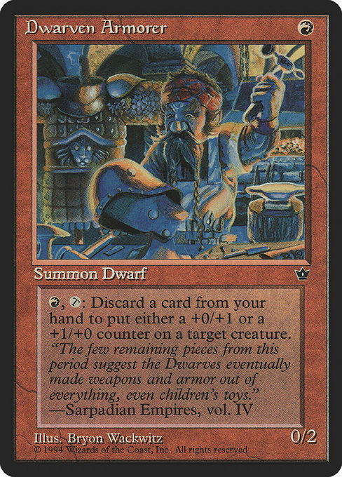 Dwarven Armorer [Fallen Empires], MTG Single - Gamers Grove