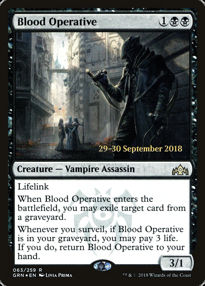 Blood Operative  [Guilds of Ravnica Prerelease Promos], MTG Single - Gamers Grove